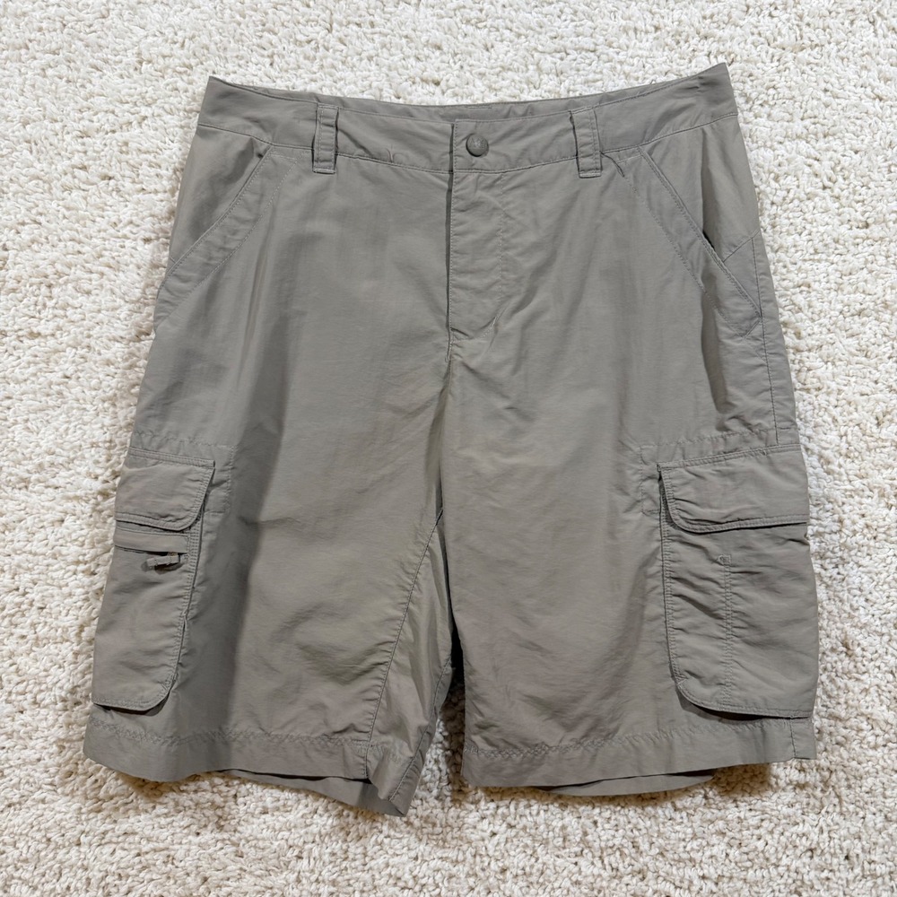 REI Womens Taupe Nylon Cargo Shorts 6 Hiking Outdoor Utility Gorpcore